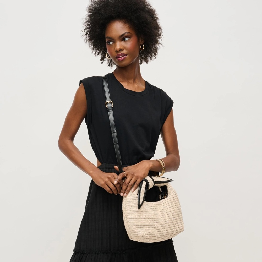 Urban Expressions Woven Knot bag with crossbody strap - Picture 2 of 7